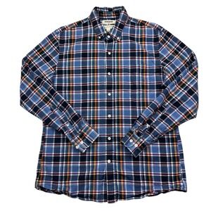 Goodthreads Oxford Standard Button-Down Shirt Mens L Multicolor Red Blue Plaid